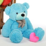 Blue 3.5 Feet Bow Teddy Bear